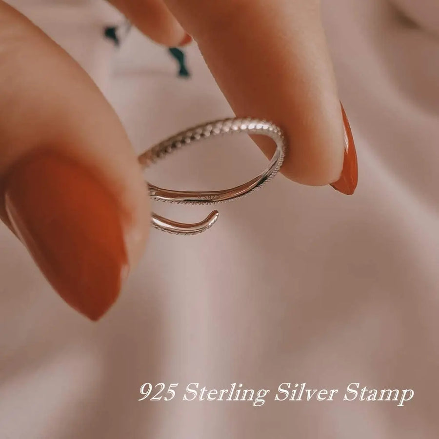 Sterling Silver Snake Adjustable Ring