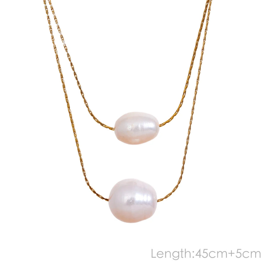 Chic Exquisite Natural Pearl Beads Necklace