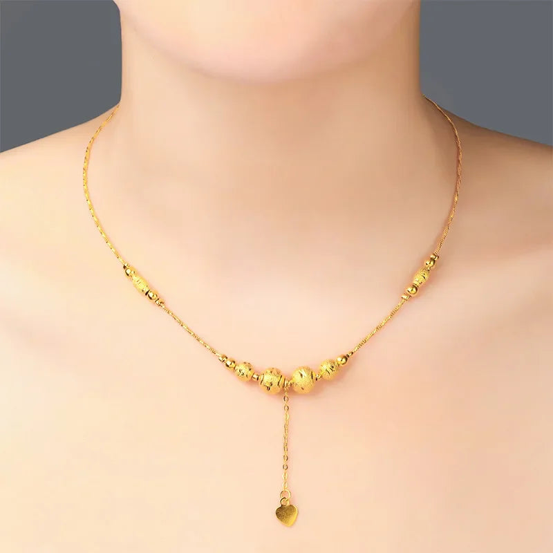 Gold Color Flower Necklace