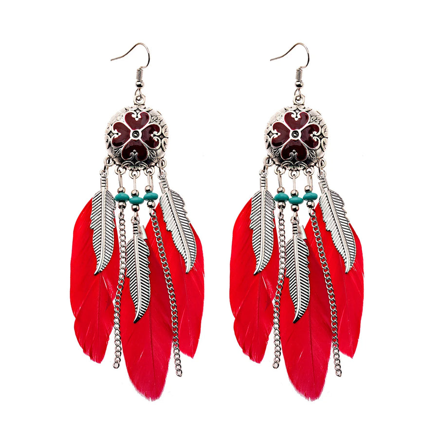 Antique Vintage Bohemian Ethnic Tassel Earrings