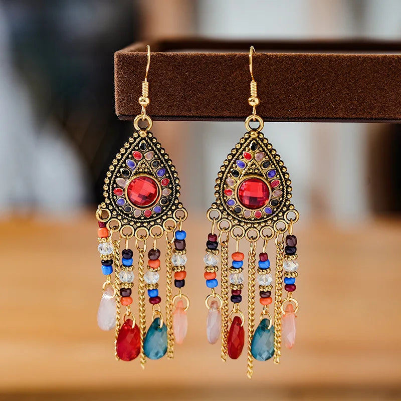 Bohemian Ethnic Fringed Tassel Earrings