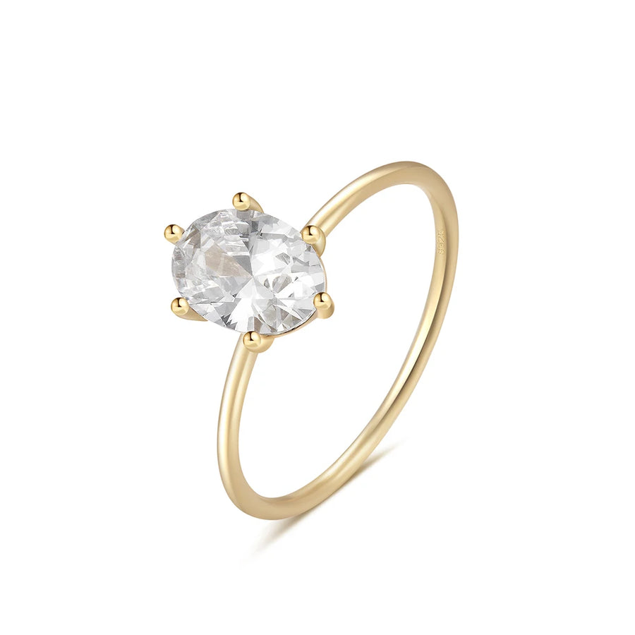 Thin Bohemia Zircon Ring