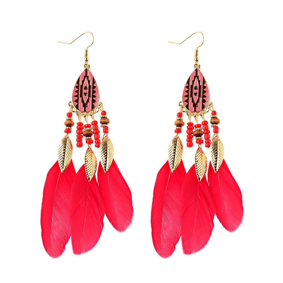 Antique Vintage Bohemian Ethnic Tassel Earrings