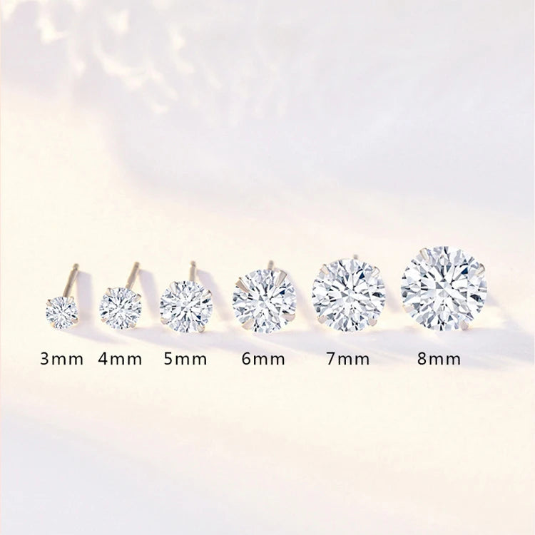 925 Sterling Silver Zircon Studs