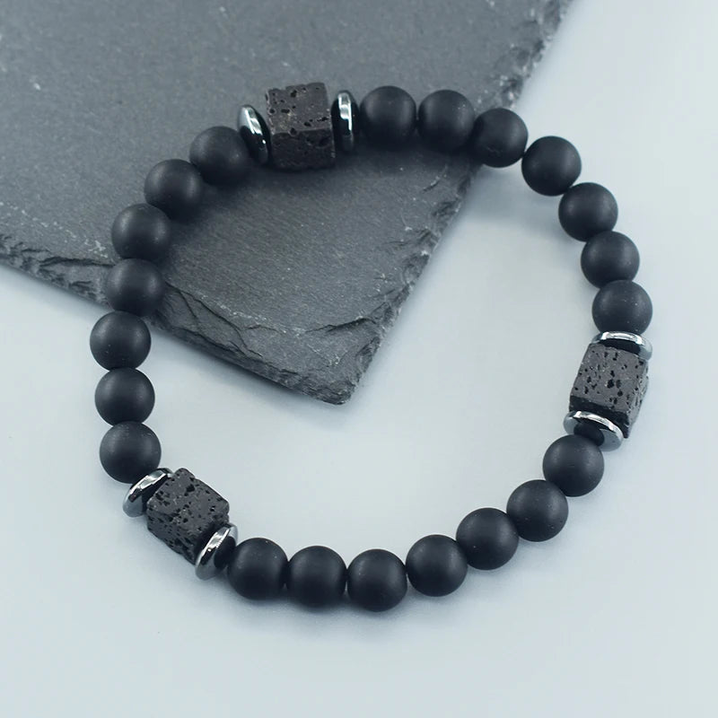 Black Lava Healing Stone Bracelet