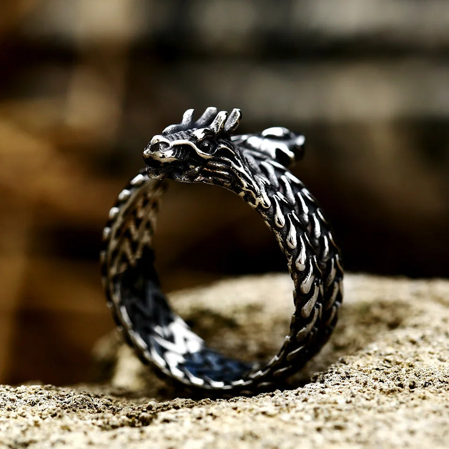 Black Dragon 316L Stainless Steel Ring