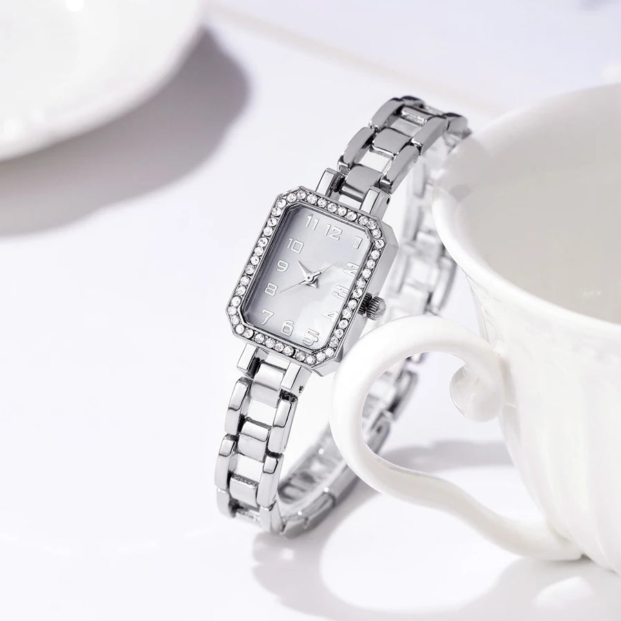 Luxury Women's Diamond Square Watch