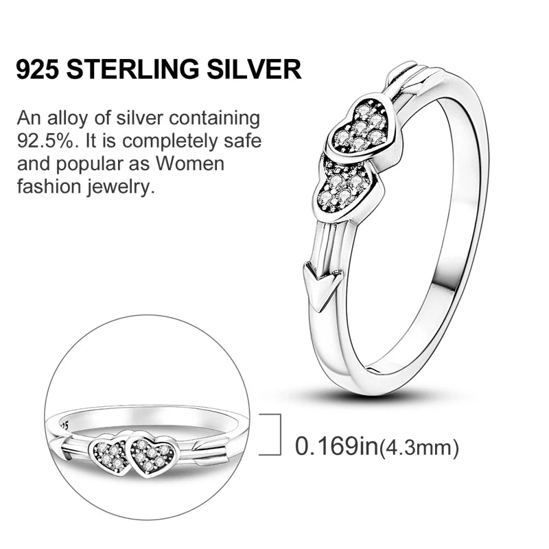 Star Moon 925 Sterling Silver Ring