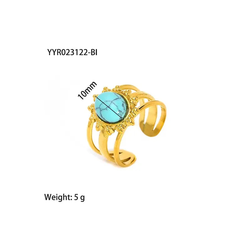 Trendy Stone Layered Ring