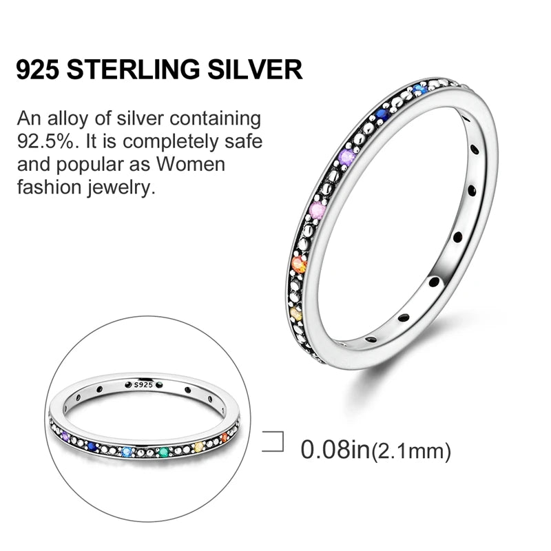 Star Moon 925 Sterling Silver Ring