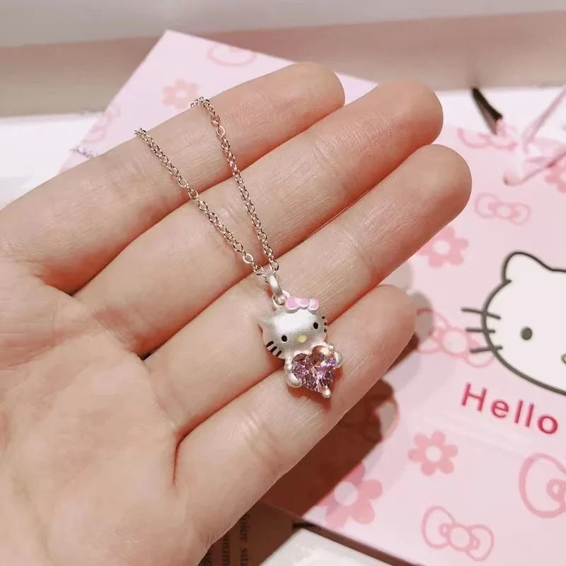 Hello Kitty Diamond Pendant Necklace