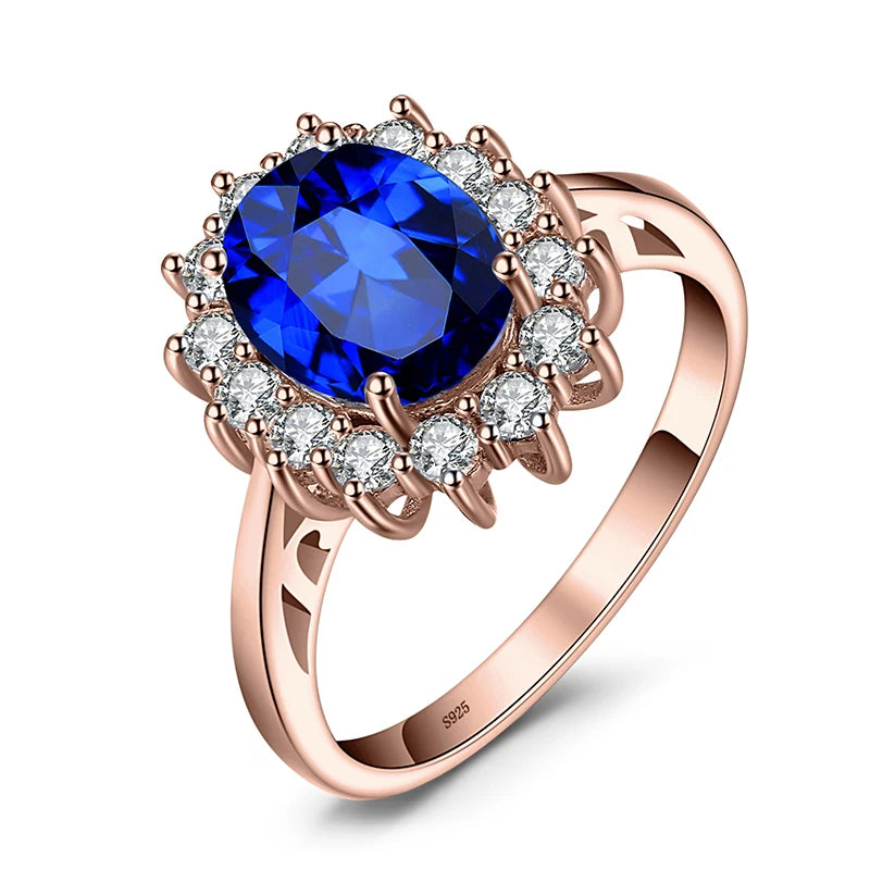 Blue Sapphire 925 Sterling Silver Ring