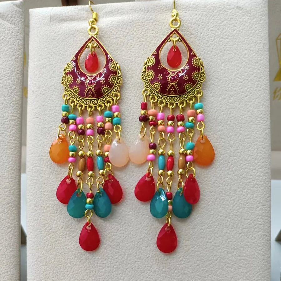 Bohemian Ethnic Fringed Tassel Earrings