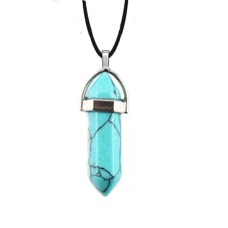 Hexagonal Column Quartz Necklace