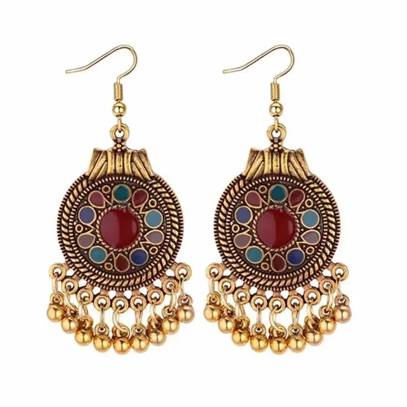 Geometric Tassels Dangle Earring