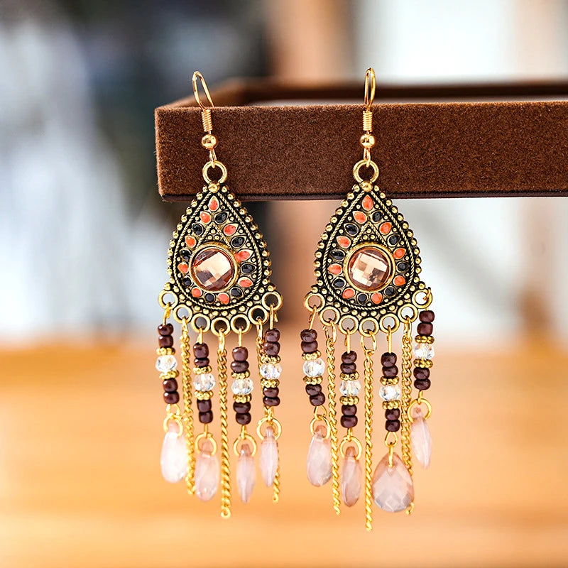 Bohemian Ethnic Fringed Tassel Earrings