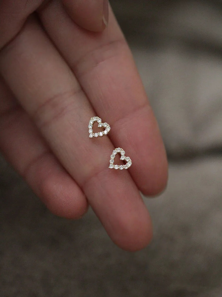 Gold and Silver Plated Crystal Stud Earrings