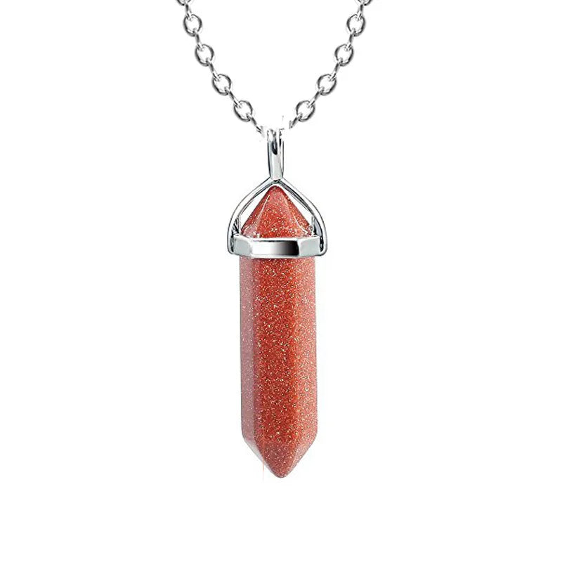 Hexagonal Column Quartz Necklace