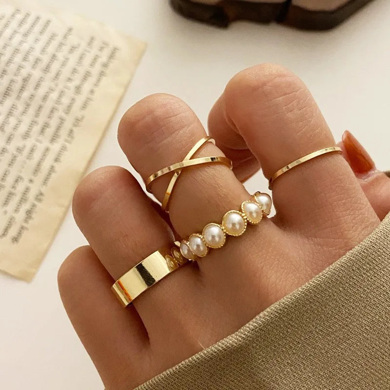 Cute Butterfly Heart Ring Set