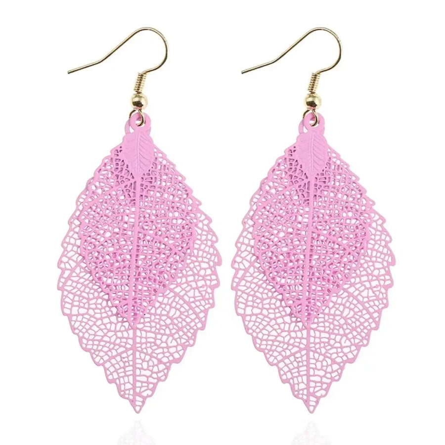 Vintage Boho Colorful Leaf Earrings