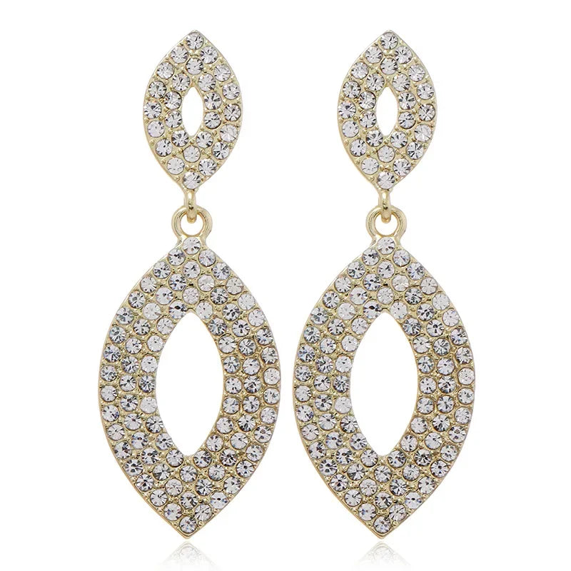 Luxury Rhinestone Crystal Long Tassel Earrings