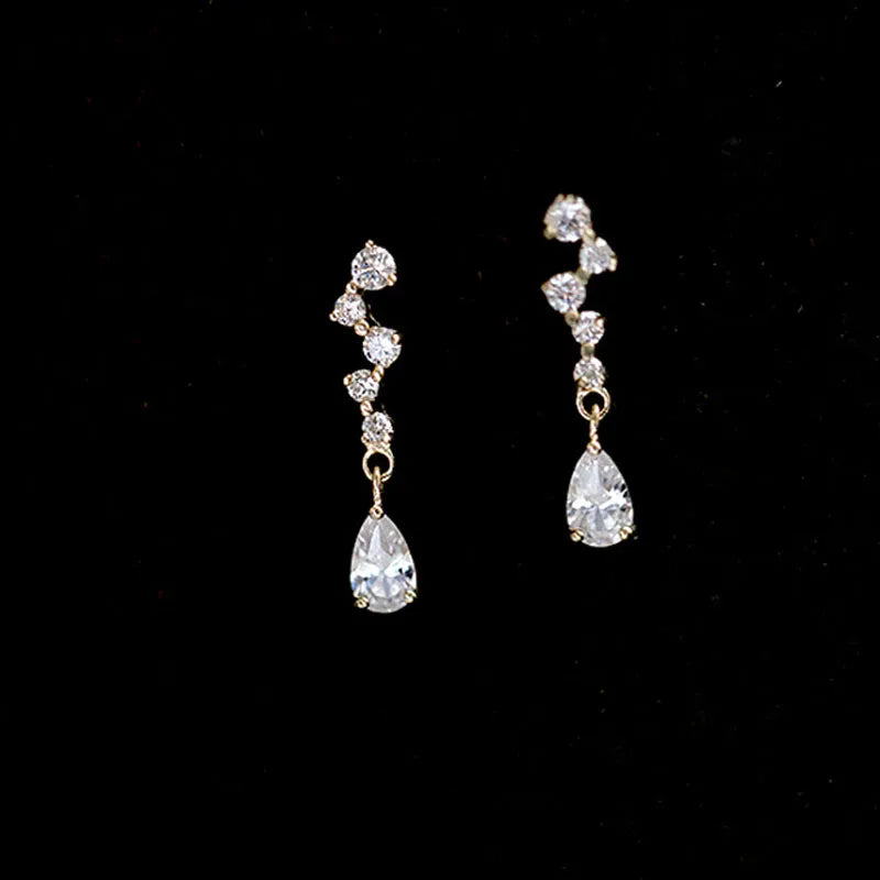 Gold and Silver Plated Crystal Stud Earrings