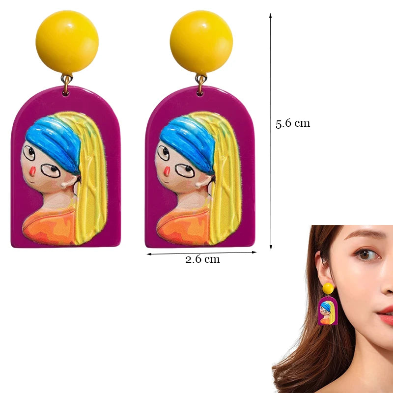 Colourful Dangle Earrings