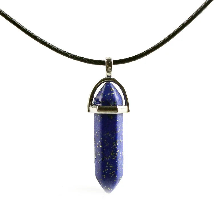 Hexagonal Column Quartz Necklace