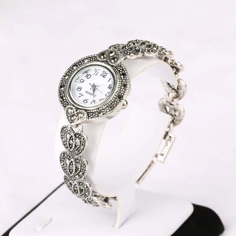 Vintage Luxury Rhinestone Bracelet Watch