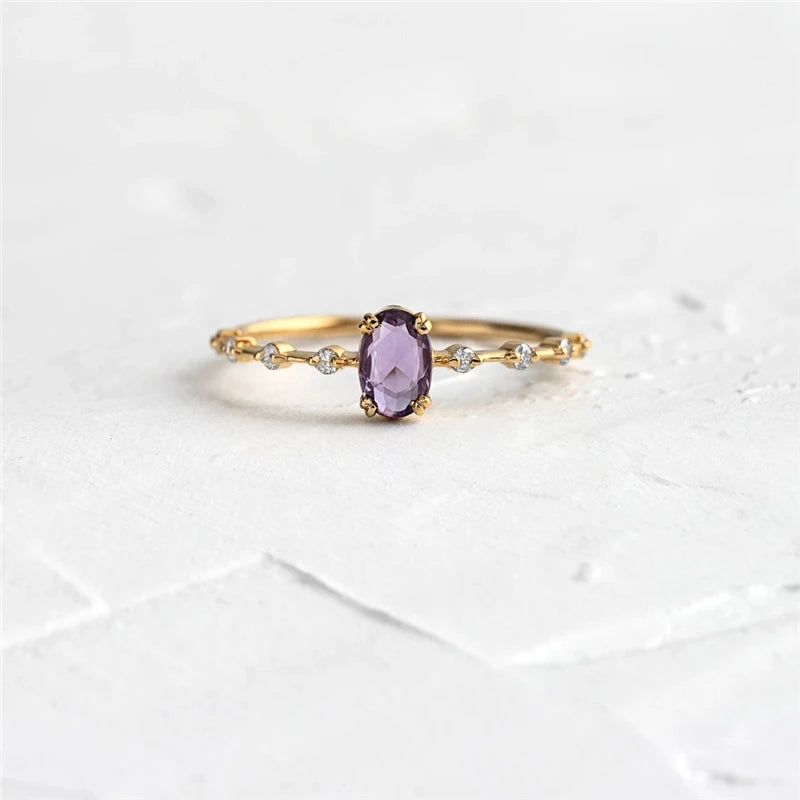 Thin Bohemia Zircon Ring