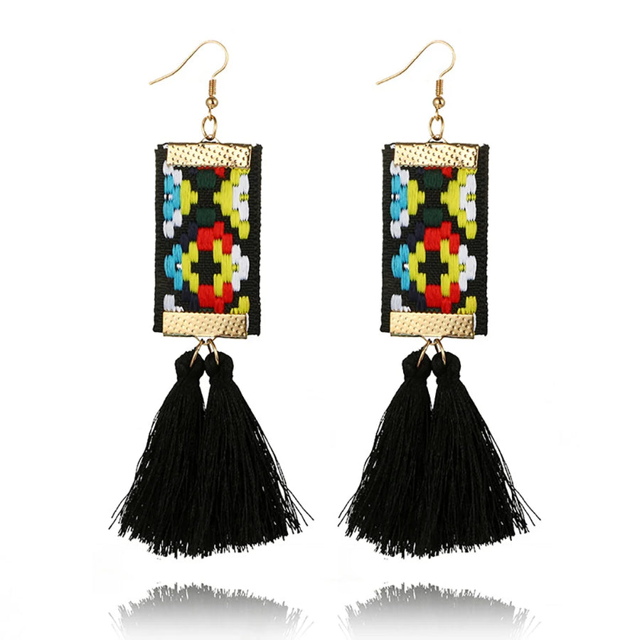 Ethnic Square Earrings